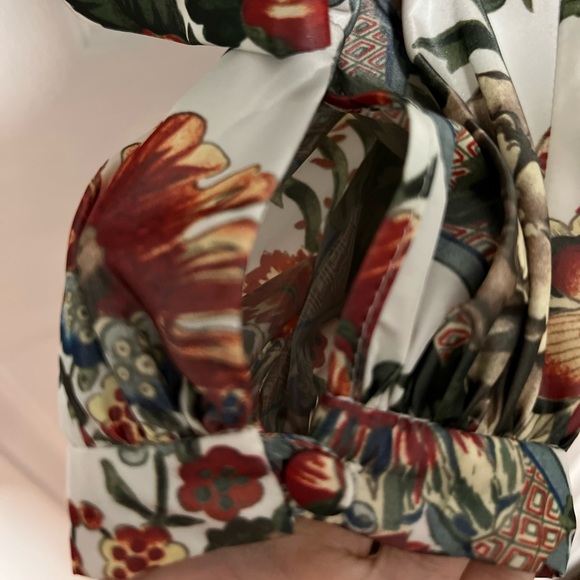 Brook Collection Sabrina Ruffled Floral-Print Taffeta Jacket - Picture 12 of 13